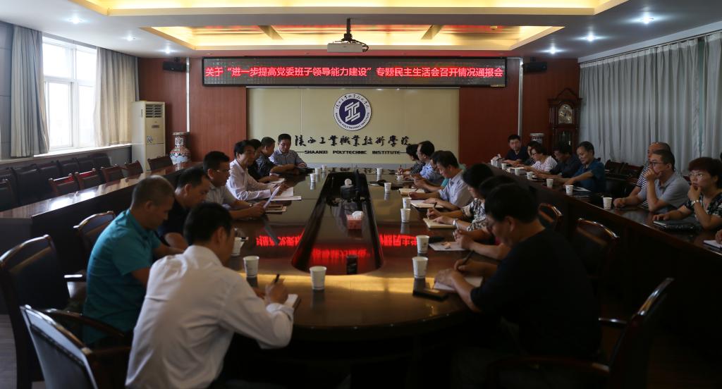 新蒲京官网召开关于“进一步提高党委班子领导能力建设”专题民主生活会情况通报会